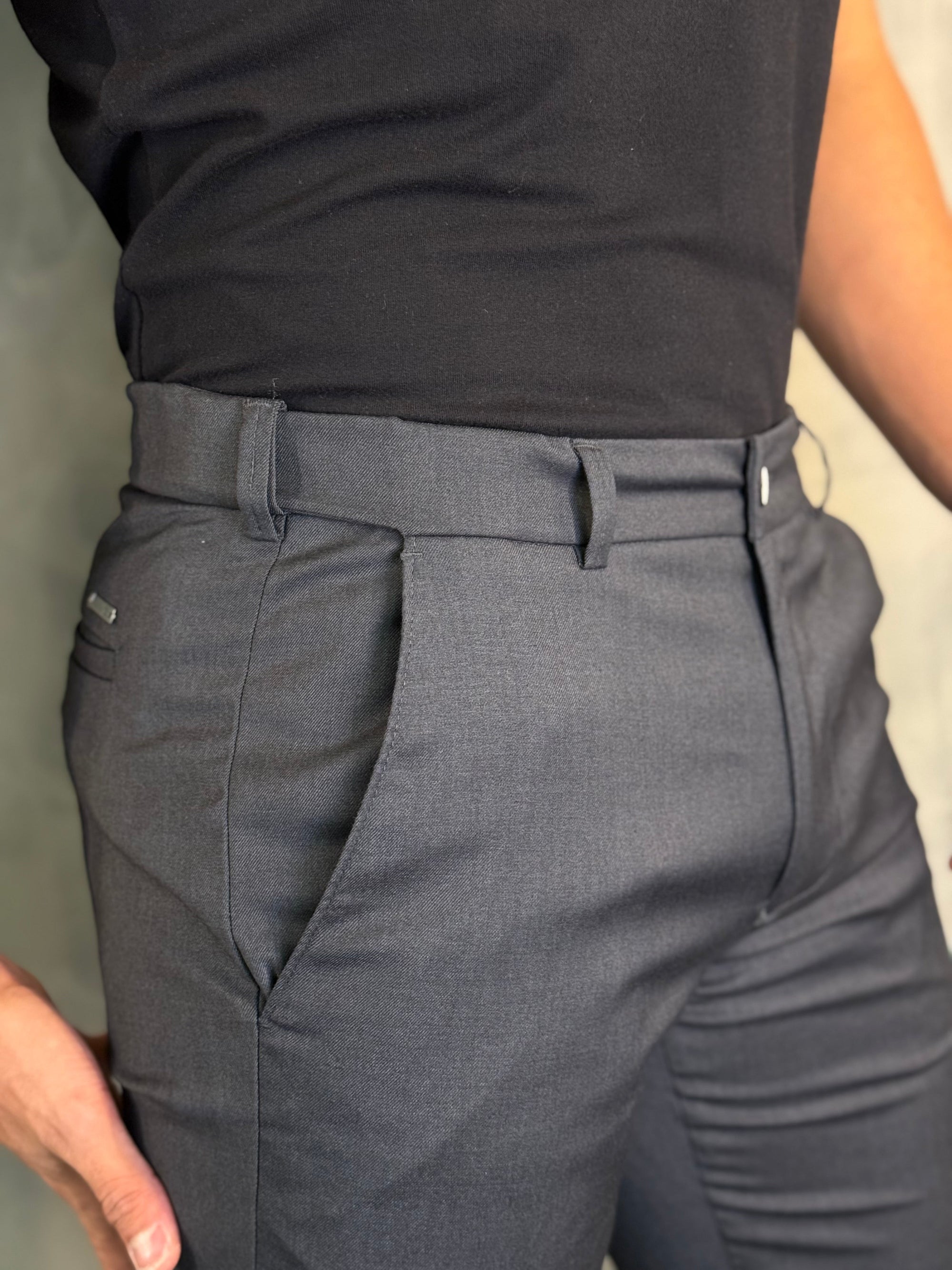 Calça Alf. Slim C/ Elástico Cós Ponto H