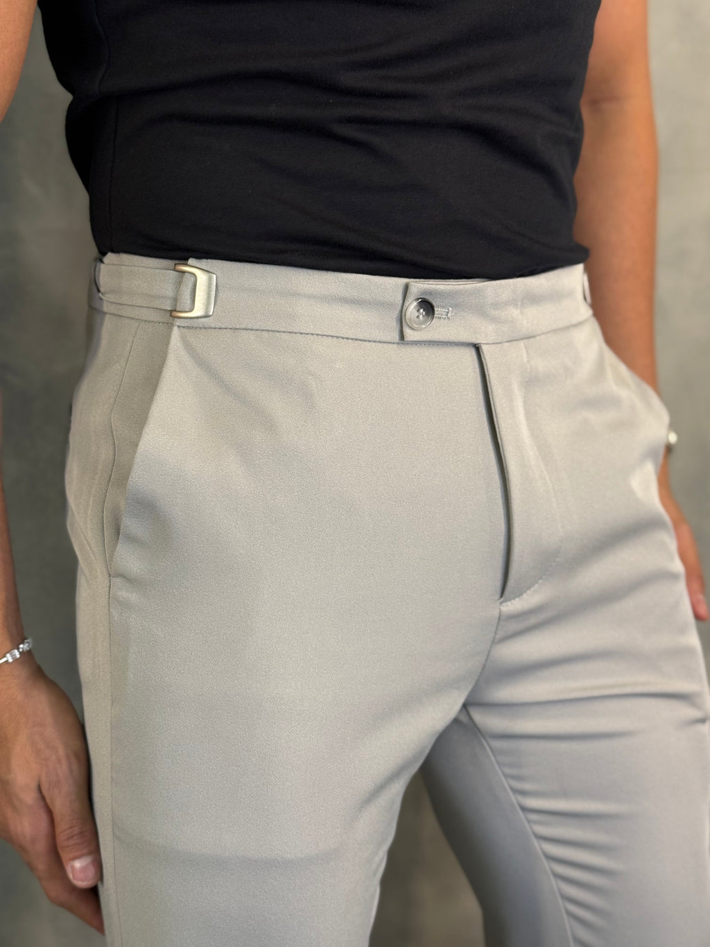 Calça Alf. Viena Ajuste Catraca Ponto H Cinza