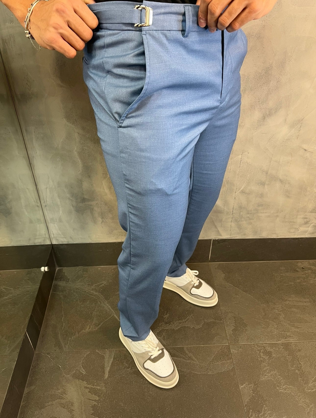 Calça Alf Slim Stretch Com Ajuste Fivela Barezy