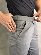 Calça Alfaiataria Skinny Com Cintura Elástica Barezy