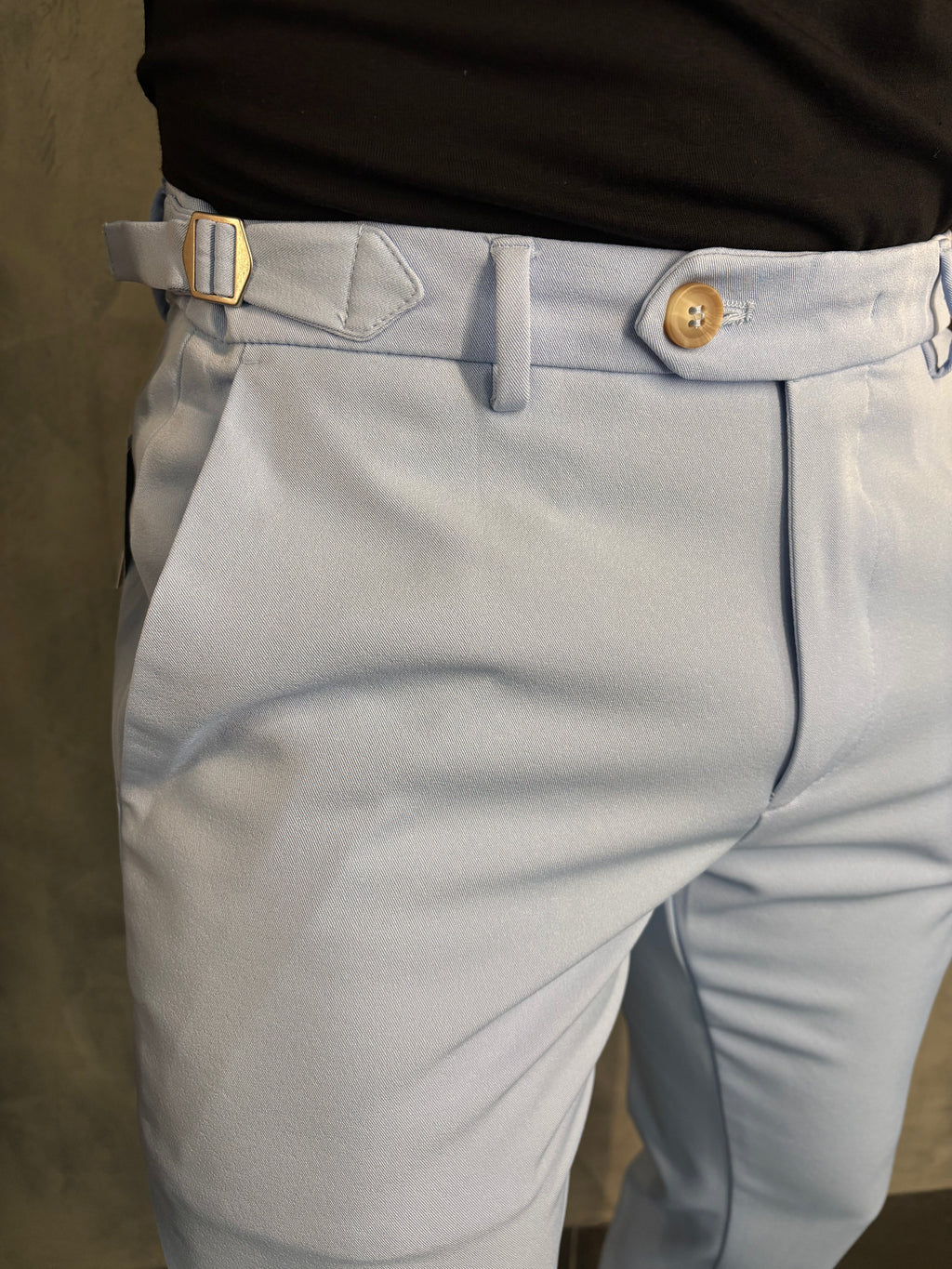 Calça Alf. Verona Ajuste Lateral Ponto H Azul Bb