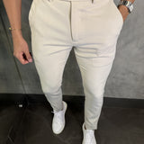 Calça Alfaiataria Verona Ajuste Lateral Ponto H Areia