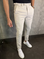 Calça Alfaiataria Verona Ajuste Lateral Ponto H Areia