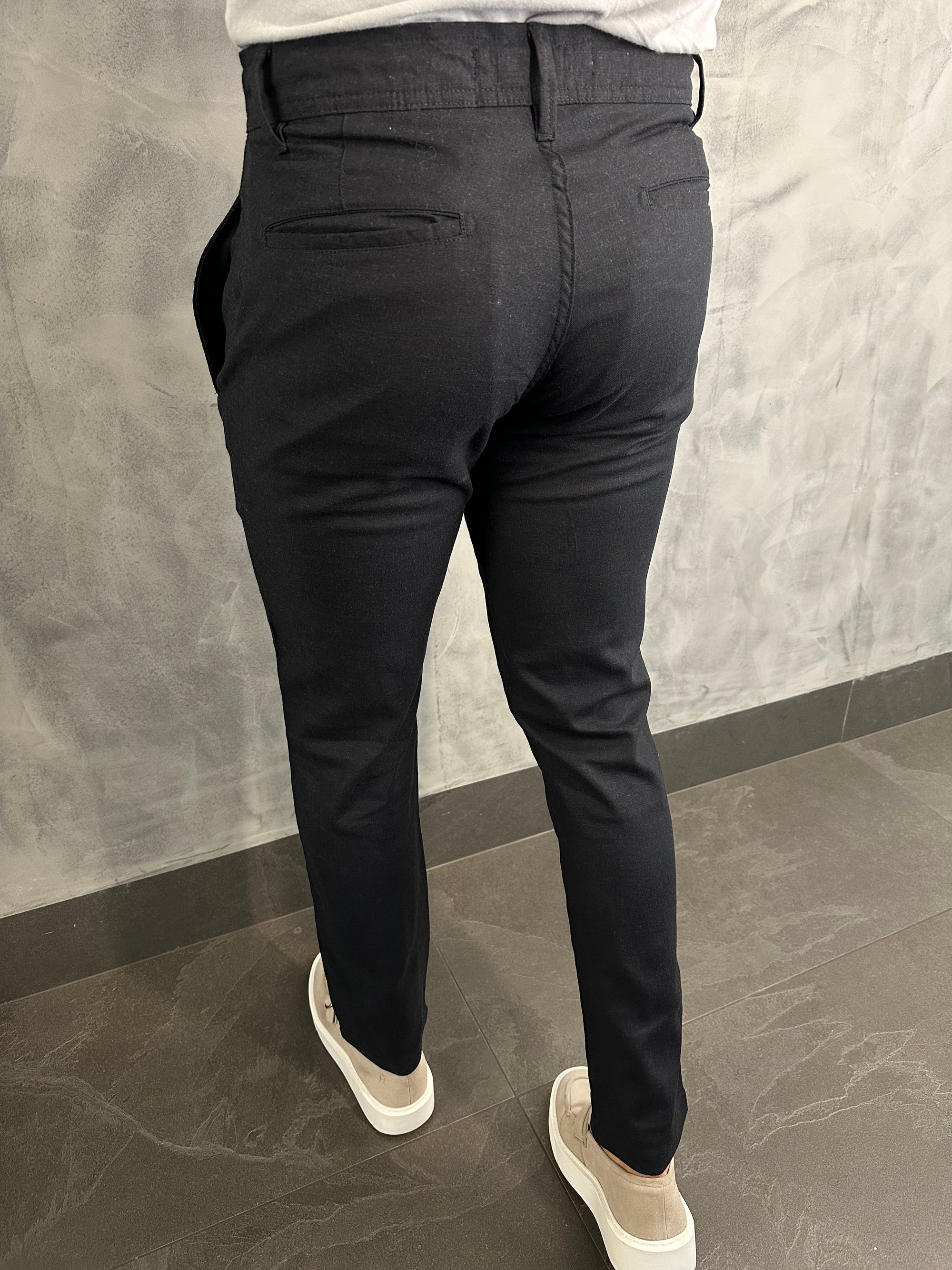 Calça Alf. Anderlecht Linho Ponto H Preto