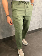 Calça Relax Rami Com Elástico E Cadarço Barezy