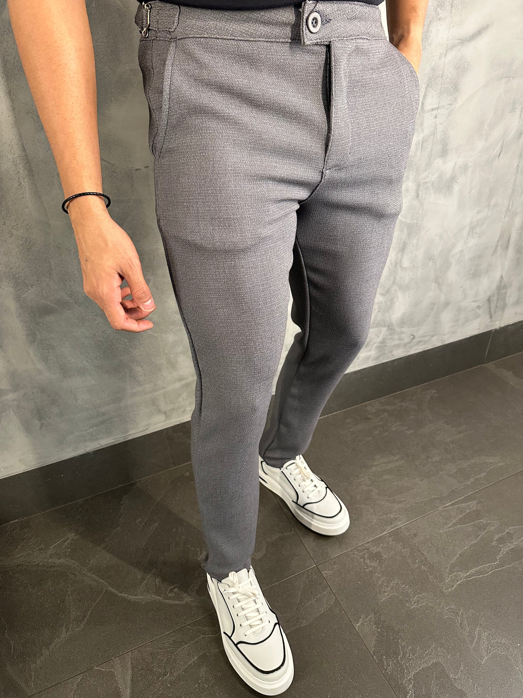 Calça Alf. Linhão Com Regulador Ponto H Chumbo