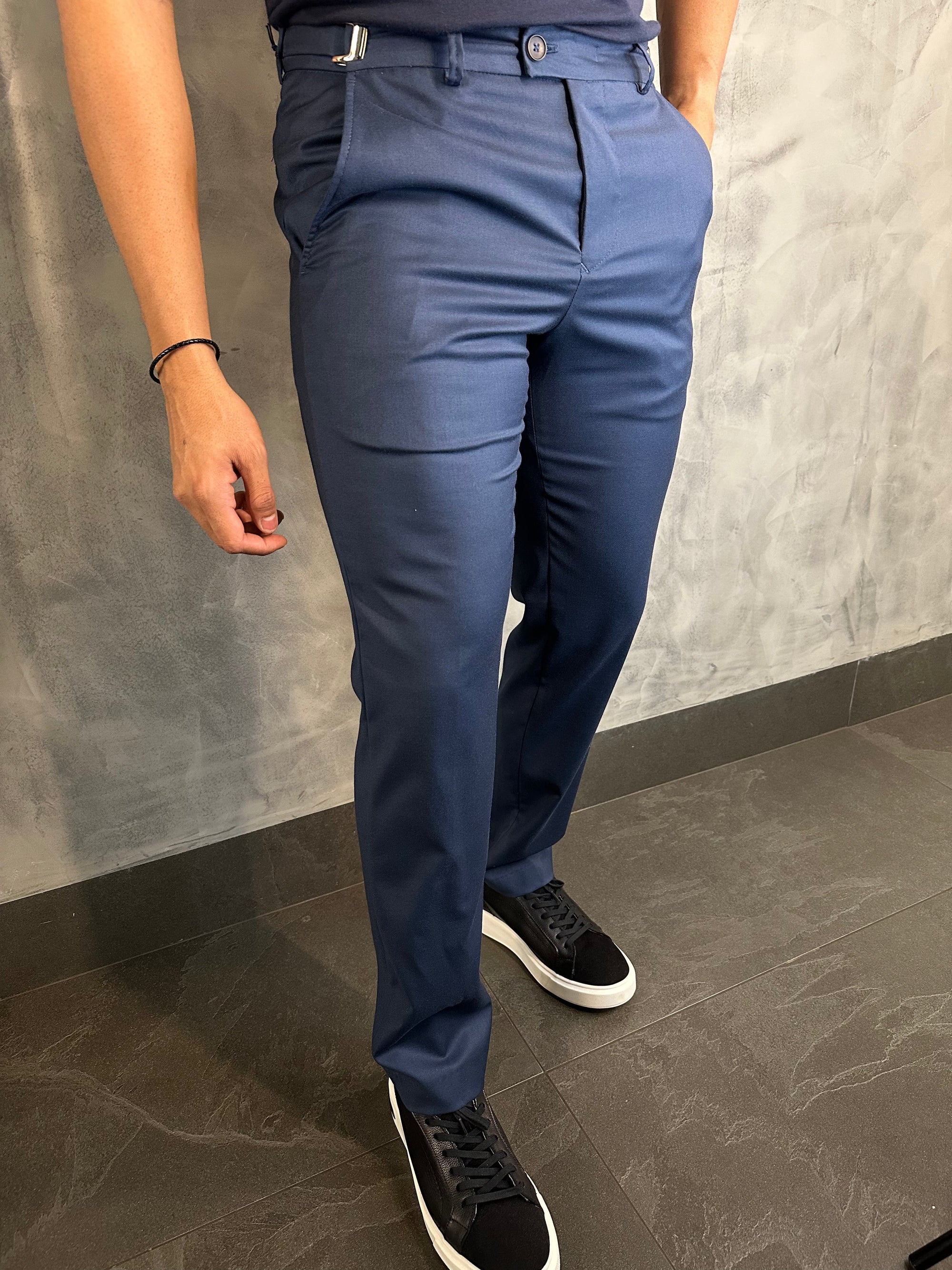 Calça Alf Slim Stretch Com Ajuste Fivela Barezy