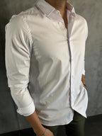 Camisa M/L Tricoline Básica Simples Reserva Branco