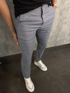 Calça Alf. Sarja Skinny Fio Tinto Xadrez Barezy