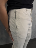 Calça Alf. Sarja Skinny Stretch Bolso Zíper Barezy