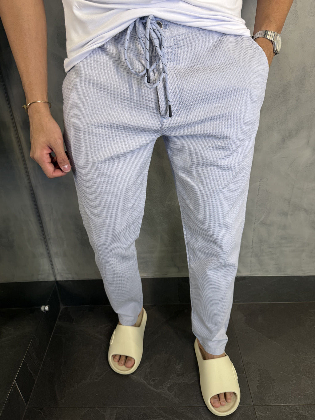 Calça Slim Texturizada Barezy