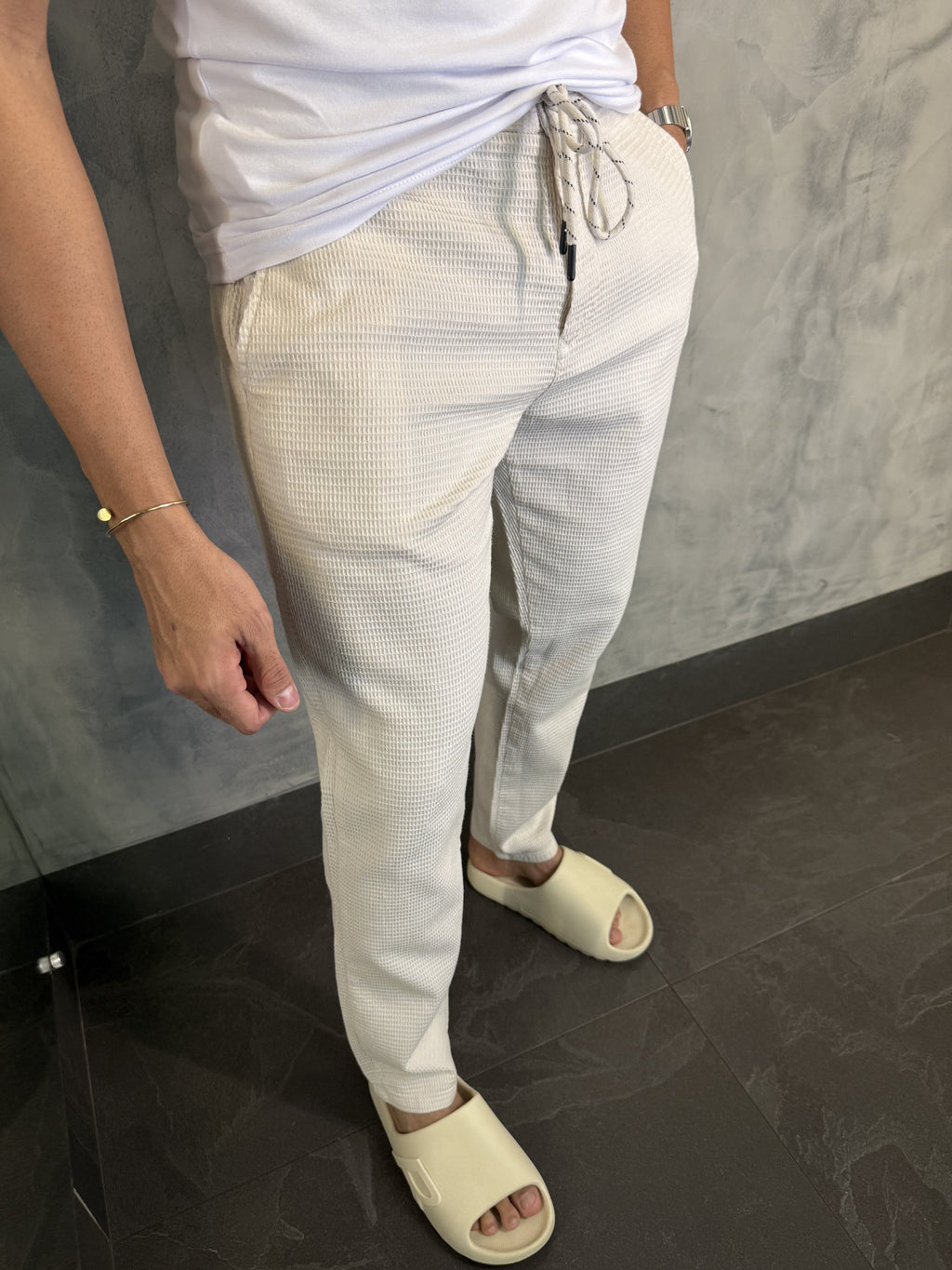 Calça Slim Texturizada Barezy