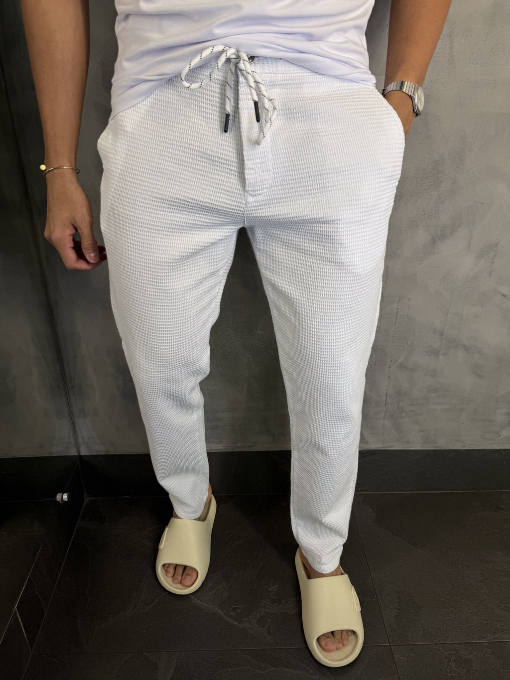 Calça Slim Texturizada Barezy
