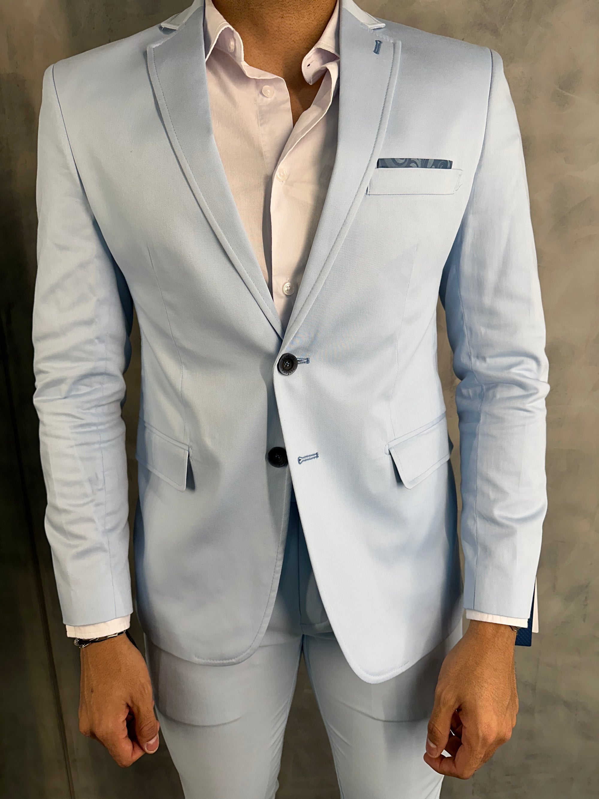 Blazer Super Slim Fatiota Azul Claro