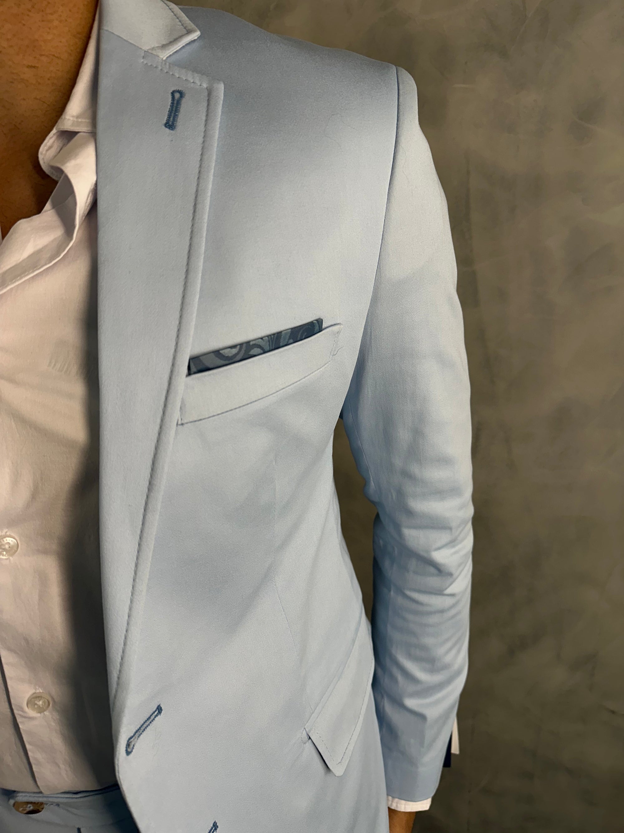 Blazer Super Slim Fatiota Azul Claro