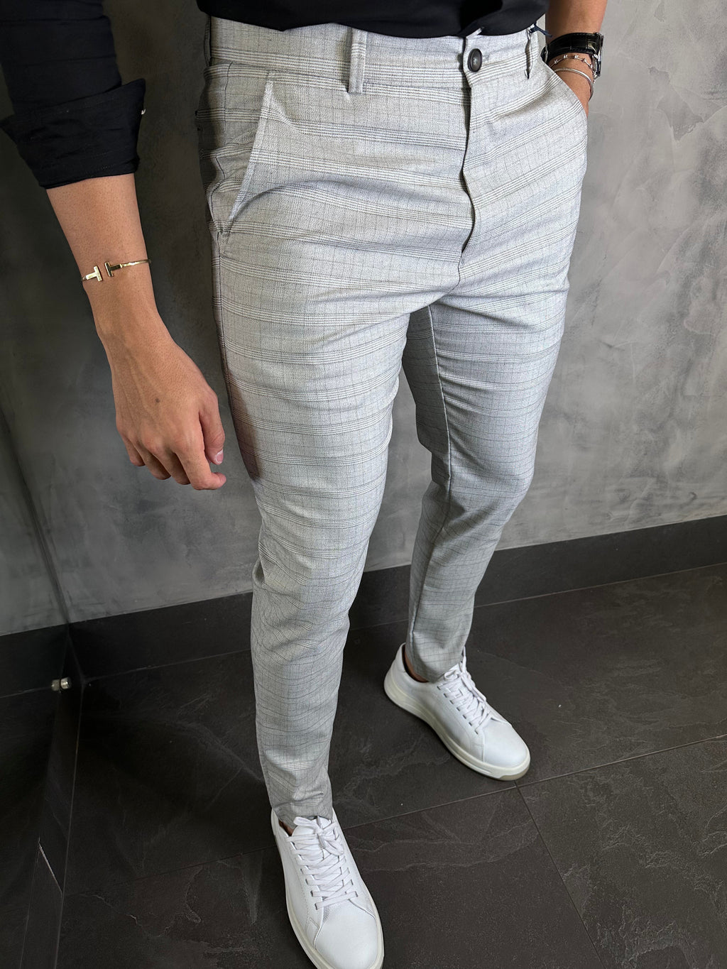 Calça Alf. Skinny Stretch Xadrez Barezy