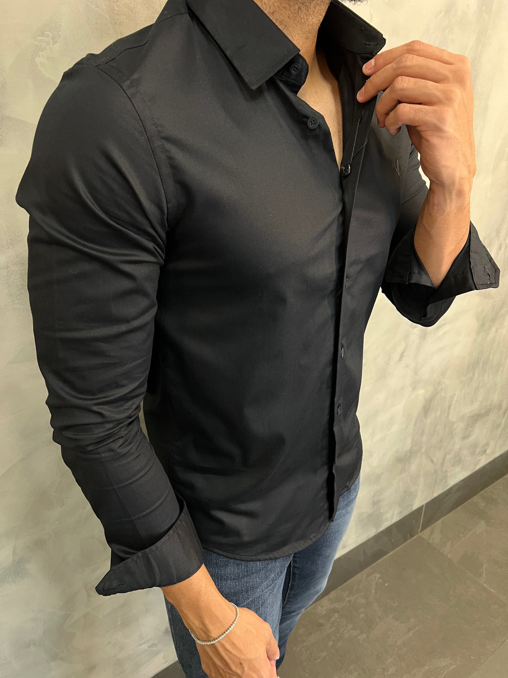 Camisa Algodão Egípcio Slim Select M/L Dlz Preto