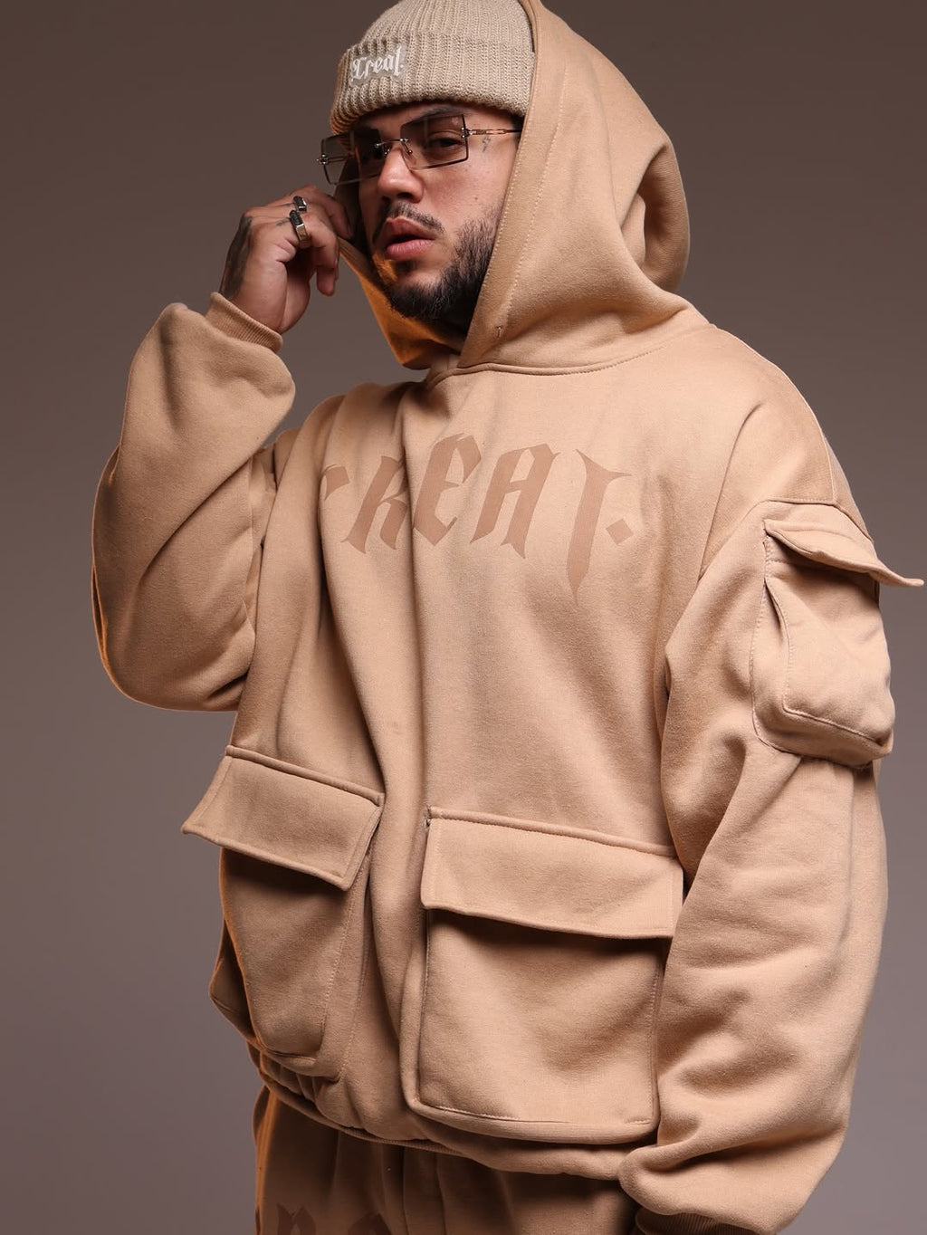 Conjunto Moletom Creat Marrom