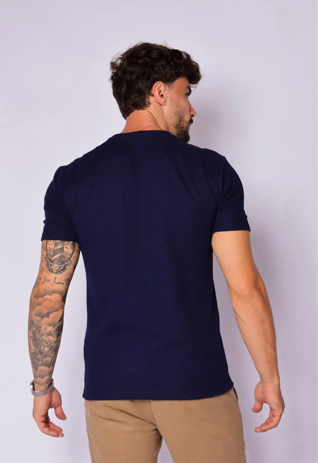 Camiseta Masculina Tricot Azul Marinho