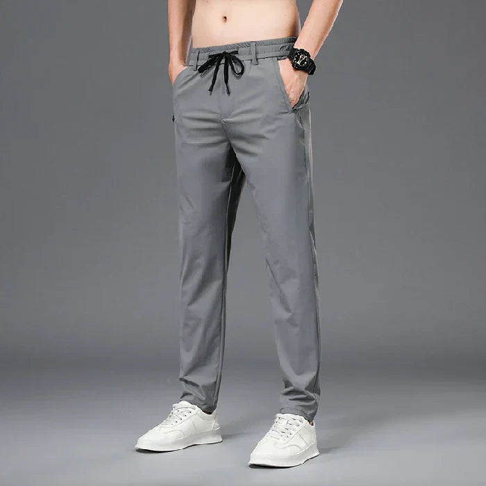 Fly Confort Calça Masculina Em Seda Gelo E Poliéster
