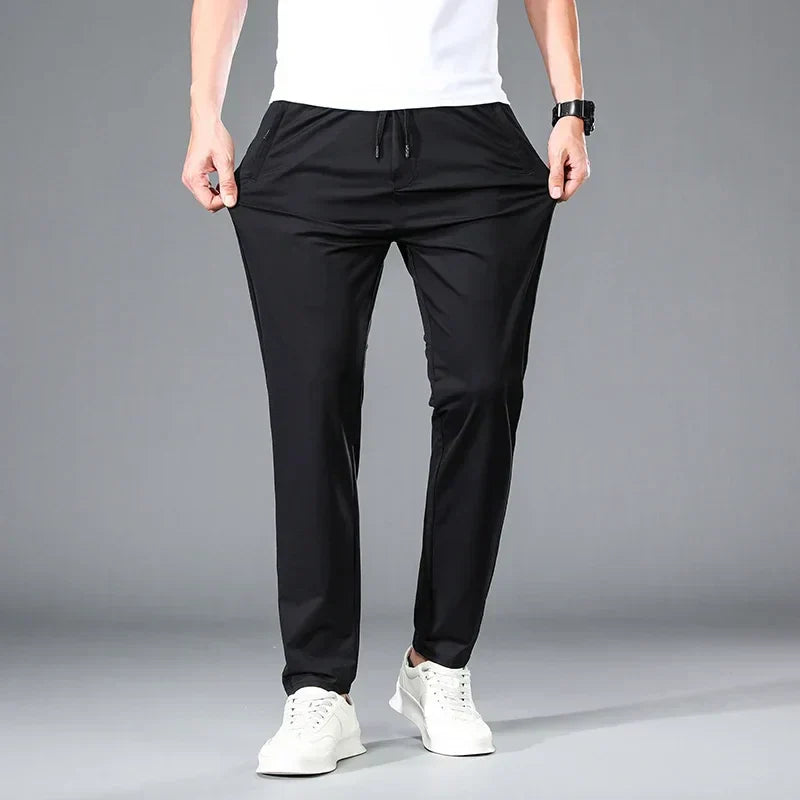 Fly Confort Calça Masculina Em Seda Gelo E Poliéster