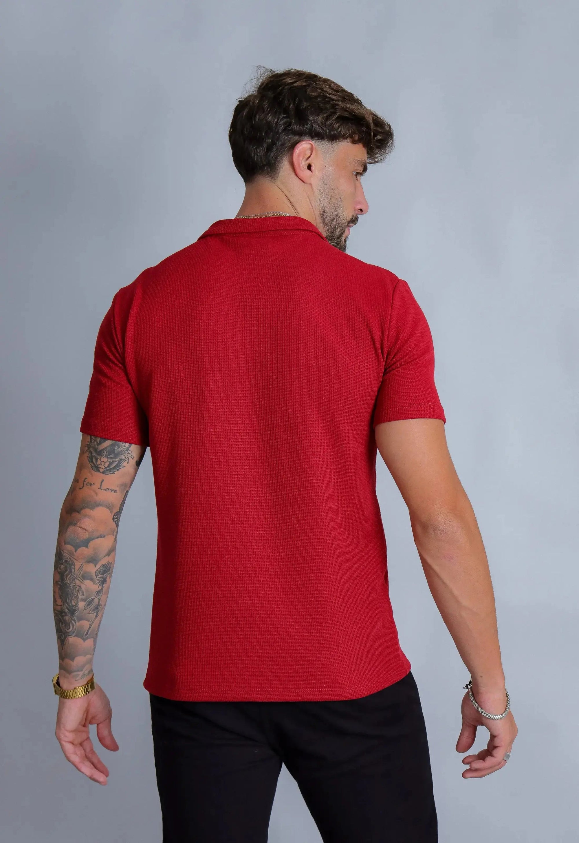 Camisa Polo Italiana Tricot Vermelha