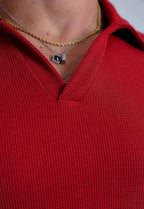 Camisa Polo Italiana Tricot Vermelha