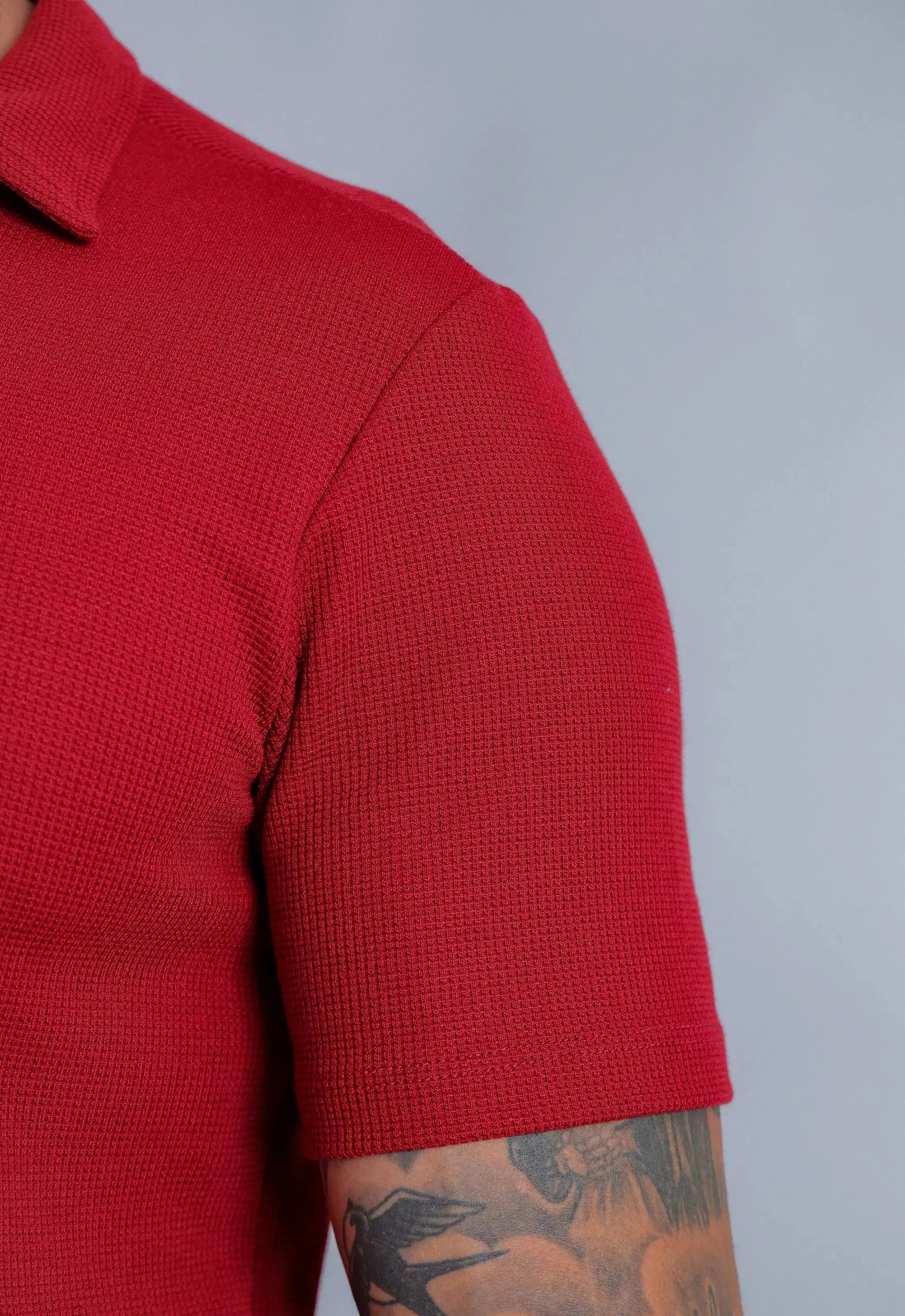 Camisa Polo Italiana Tricot Vermelha