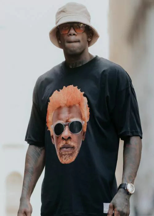 Conjunto Camiseta Oversized Seu Jorge Preta E Shorts Preto