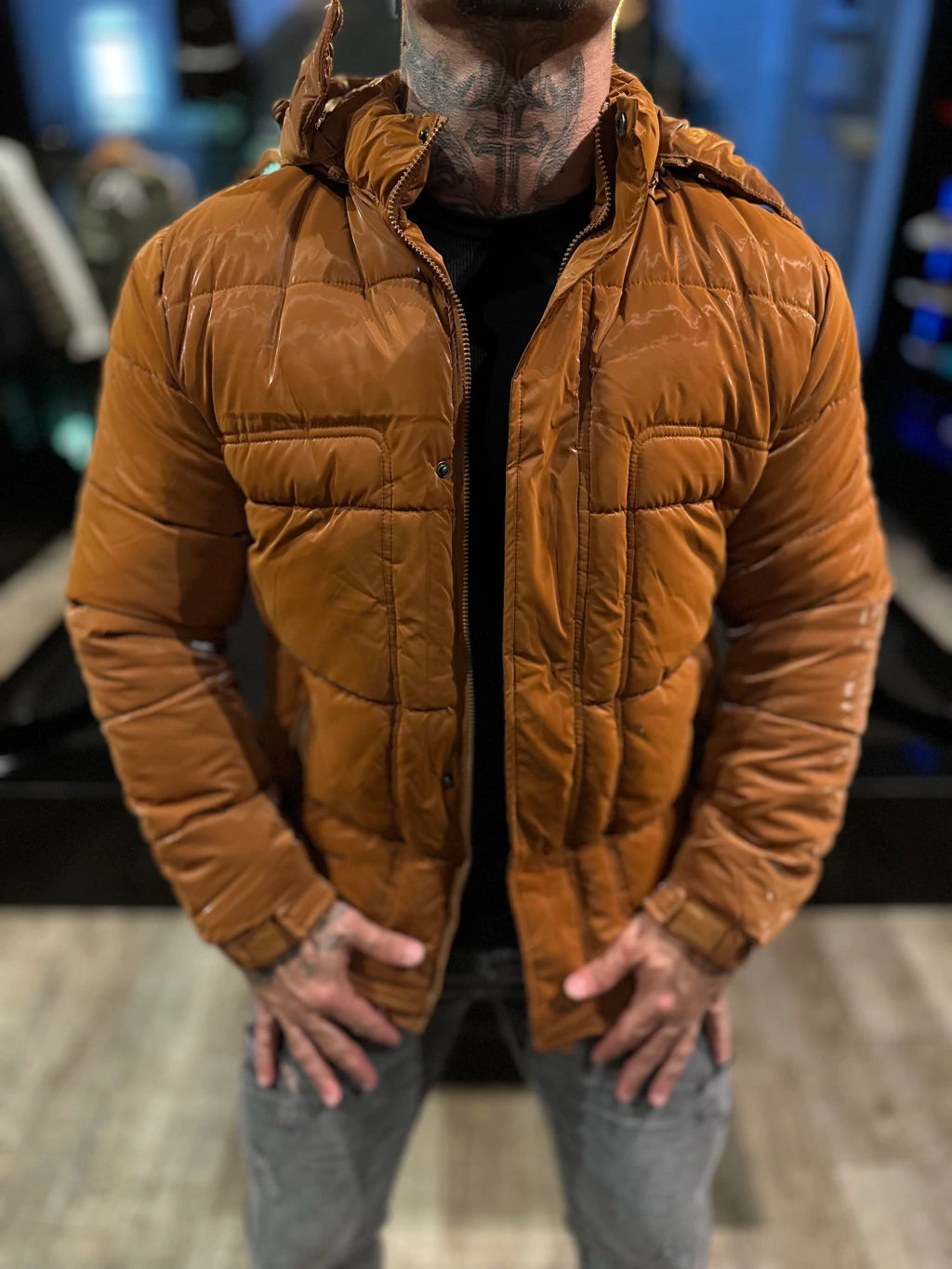 Puffer Premium Caramelo