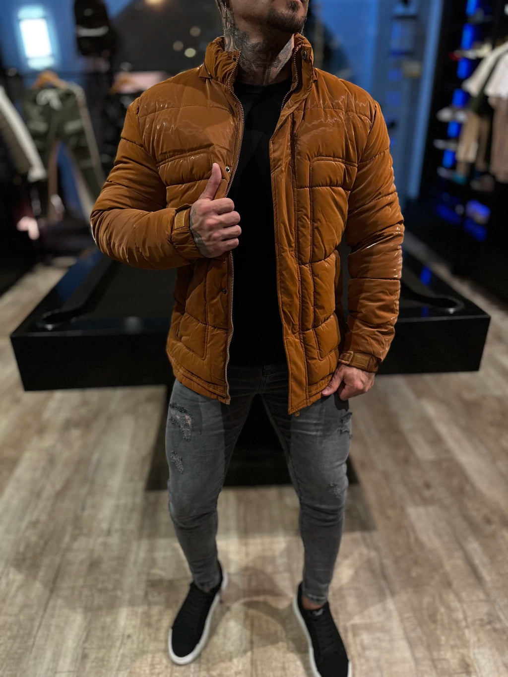 Puffer Premium Caramelo