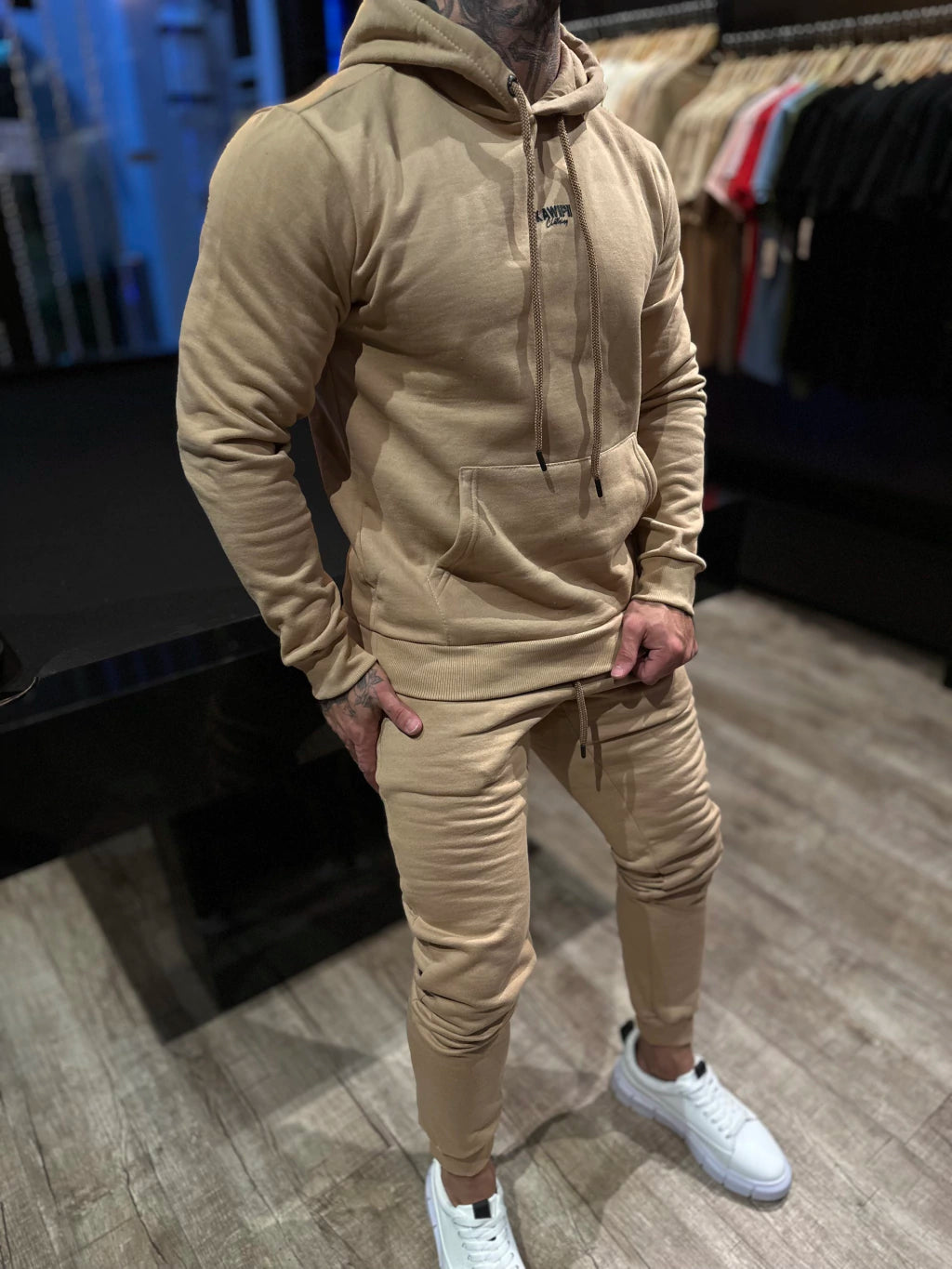 Conjunto Moletom Kw Basic Camel