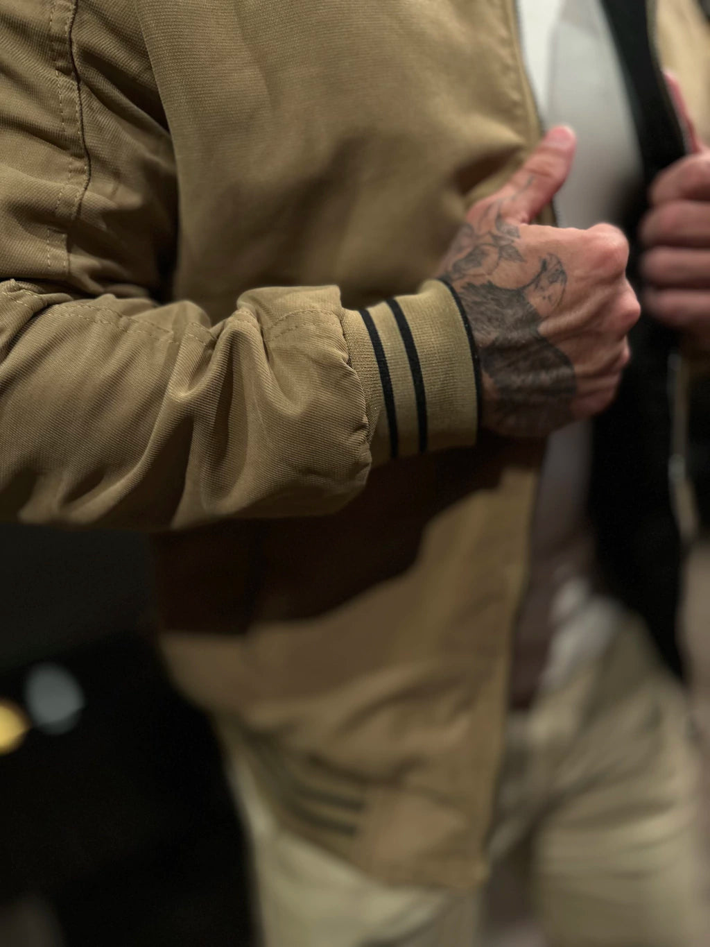 Jaqueta Premium Casual Reversivel Caqui/Preta