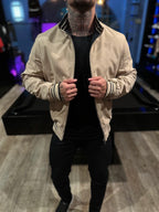 Jaqueta Premium Casual Reversivel Bege/Preta