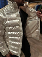 Jaqueta Puffer Premium Perolizada Branca