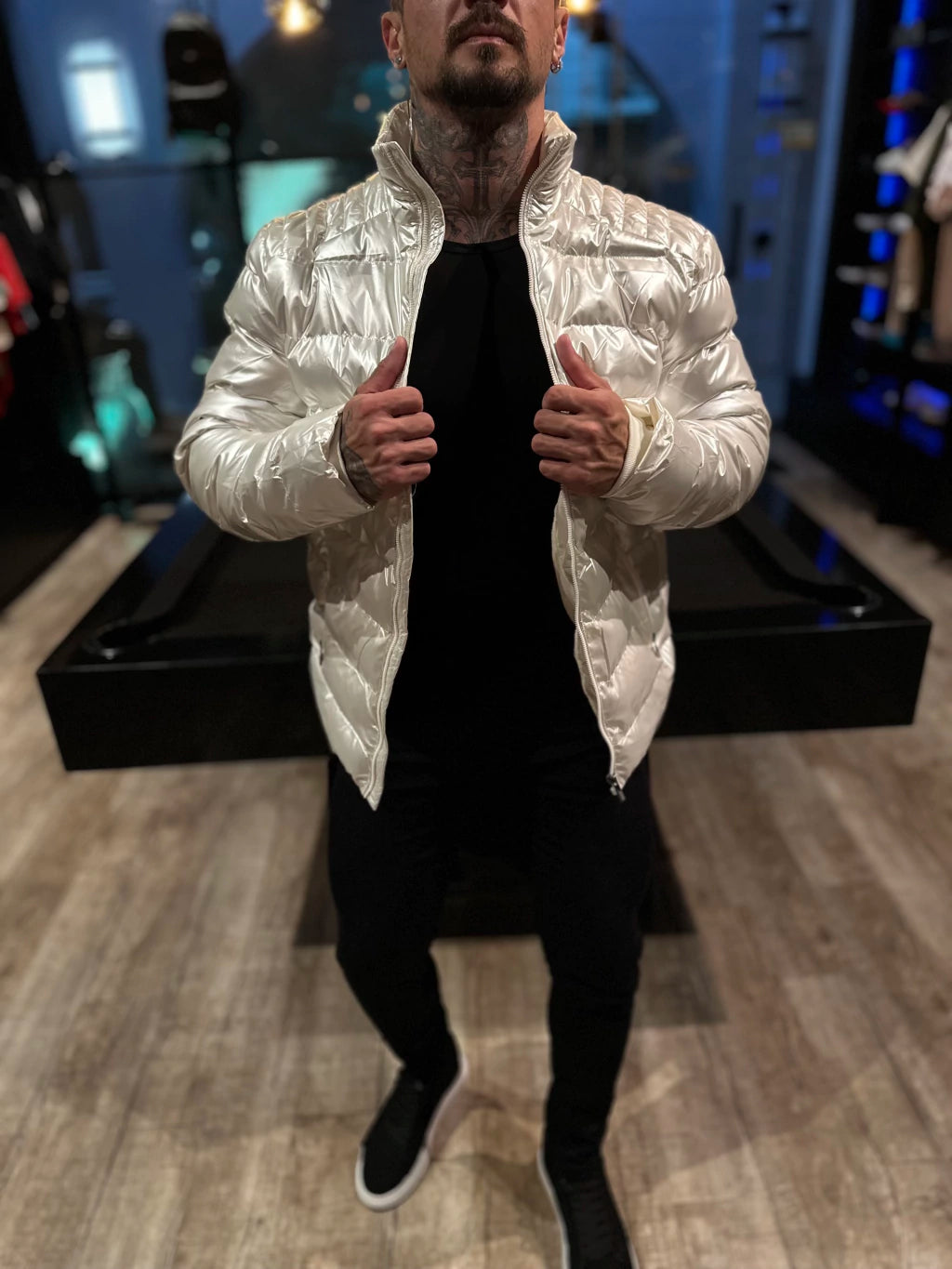 Jaqueta Puffer Premium Perolizada Branca