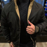 Jaqueta Premium Casual Reversivel Caqui/Preta