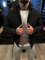 Jaqueta Premium Casual Reversivel Preta/Chumbo