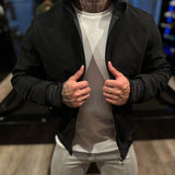 Jaqueta Premium Casual Reversivel Preta/Chumbo