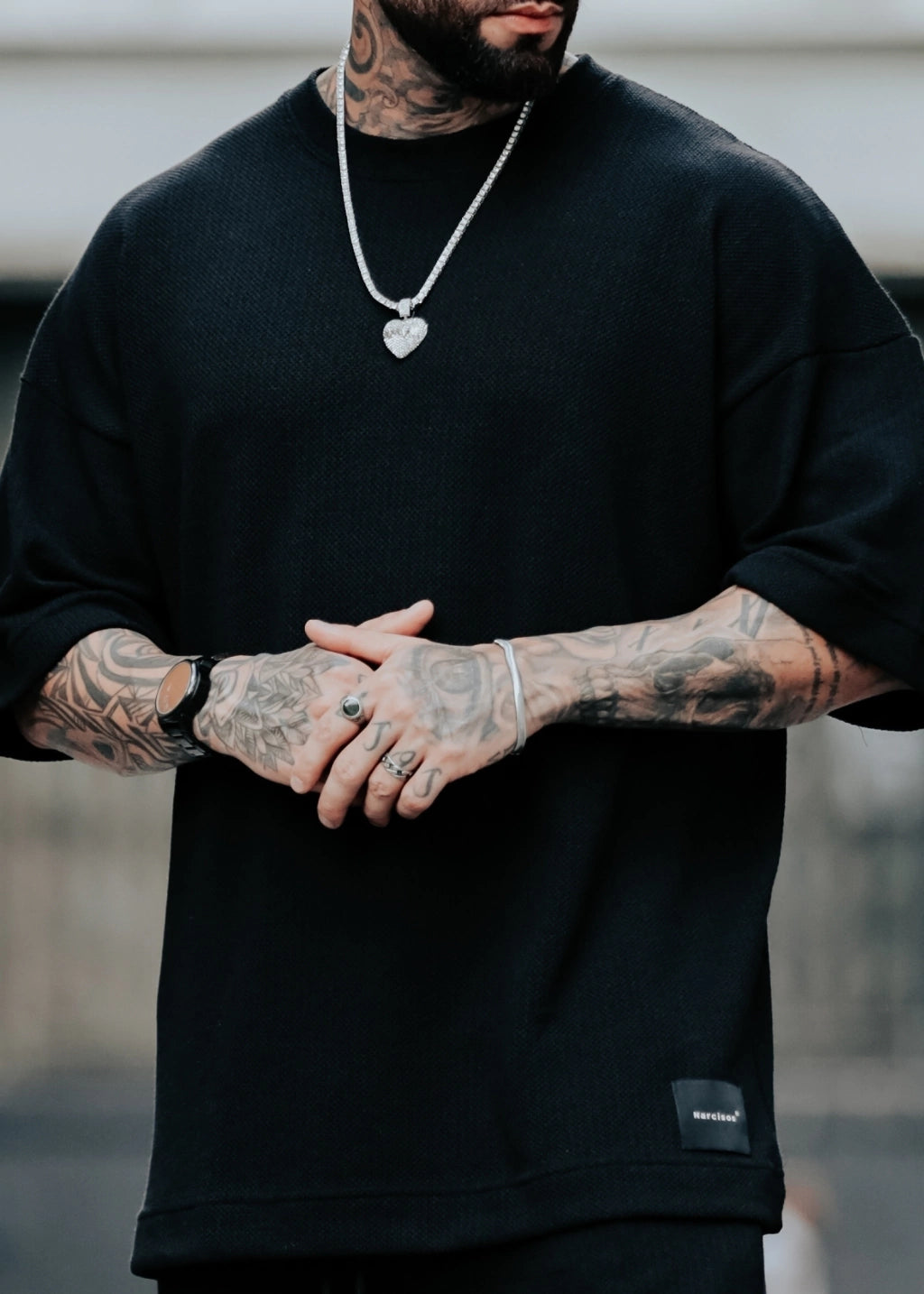 Conjunto Oversized Texturizada Preta