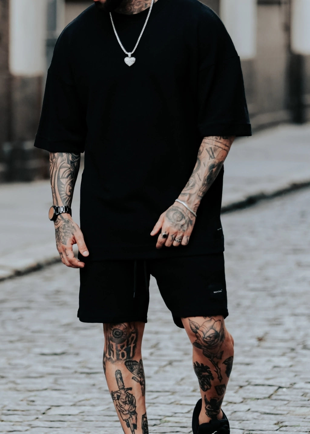 Conjunto Oversized Texturizada Preta