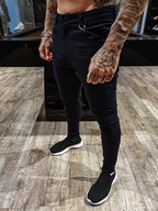 Calça Preta Skinny Lisa Amassada