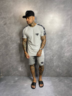 Conjunto Slim Lost Camiseta E Shorts Cinza