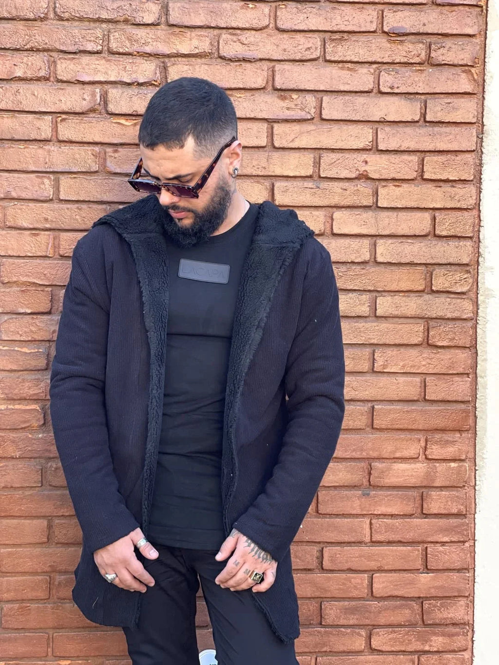 Casaco Masculino Sheep Dupla Face Preto