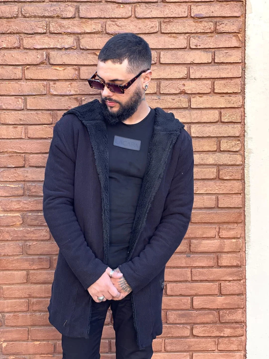 Casaco Masculino Sheep Dupla Face Preto