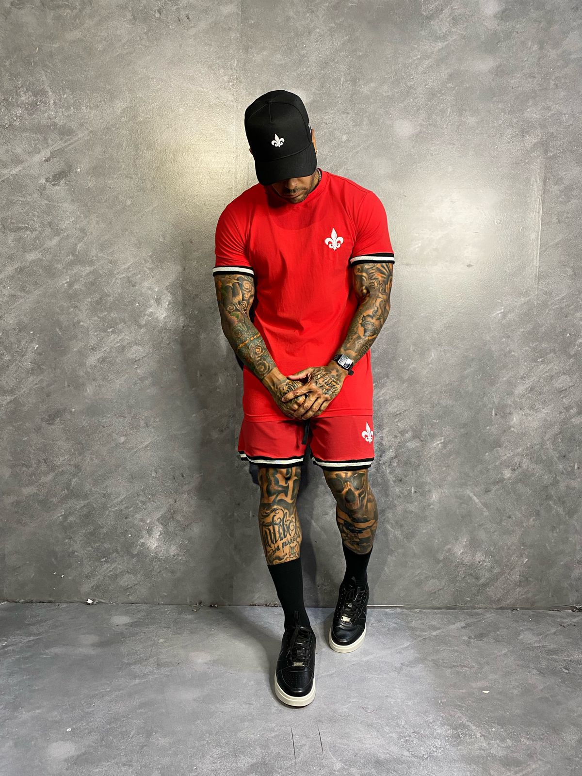 Conjunto Slim Camiseta E Shorts Vermelho