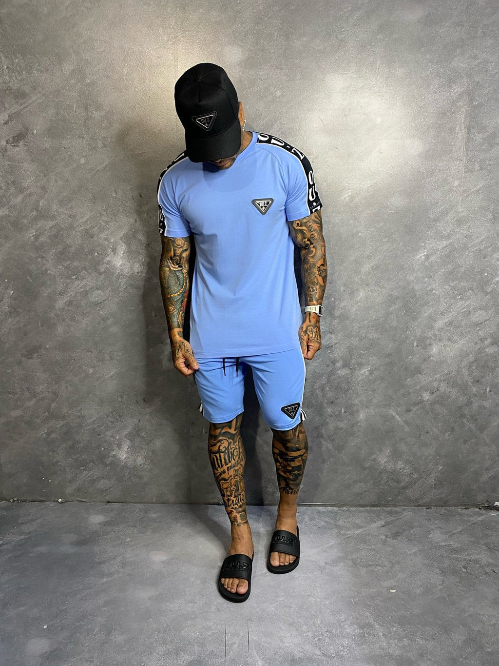 Conjunto Slim Camiseta E Shorts Azul