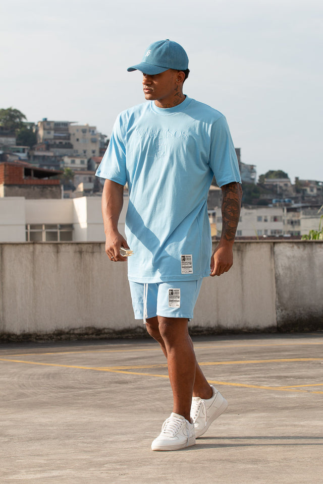 Conjunto Moletinho Over Azul Bebê