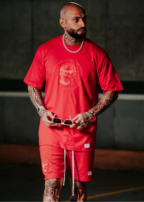 Conjunto Moletinho Over Lost Vermelho