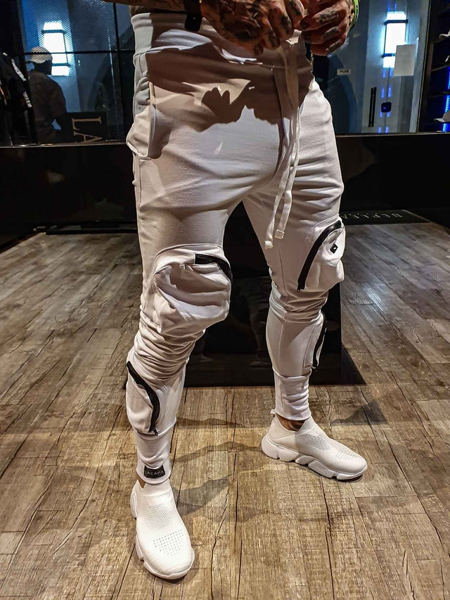 Calça Cargo Moletinho White